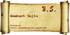 Wambach Sejla névjegykártya